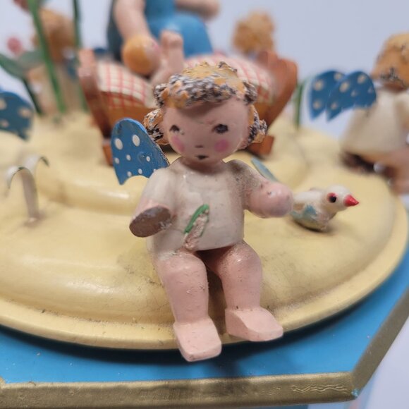 VTG Geschwister Steinbach Thorens German Music Box w/Angels Made In Switzerland - Picture 5 of 7